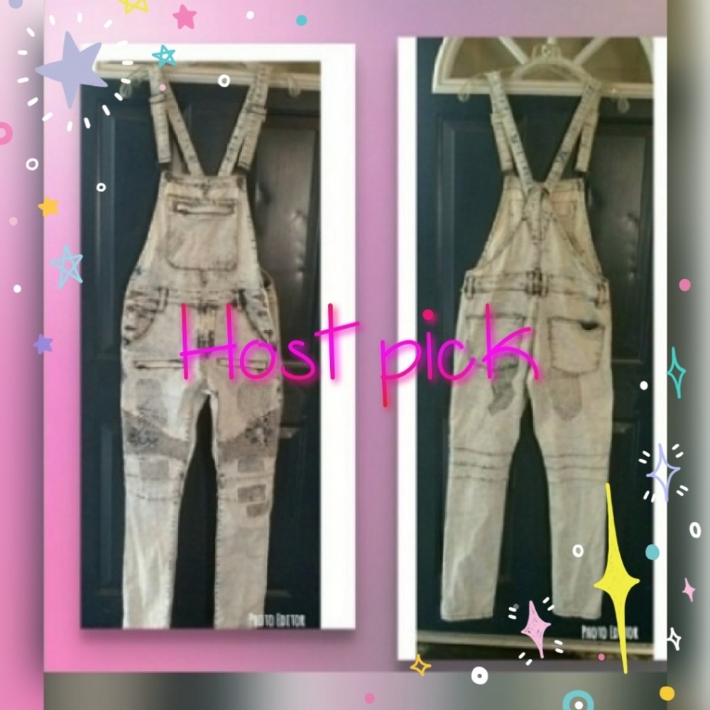 8ighth Dstrkt FIT DISTRESSED MOTO OVERALL